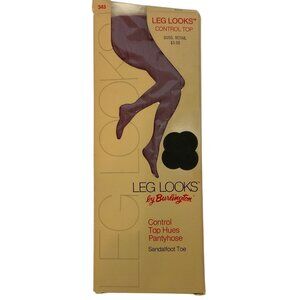 Leg Looks By Burlington Control Top Hues Pantyhose Medium Long Rose Sandalfoot